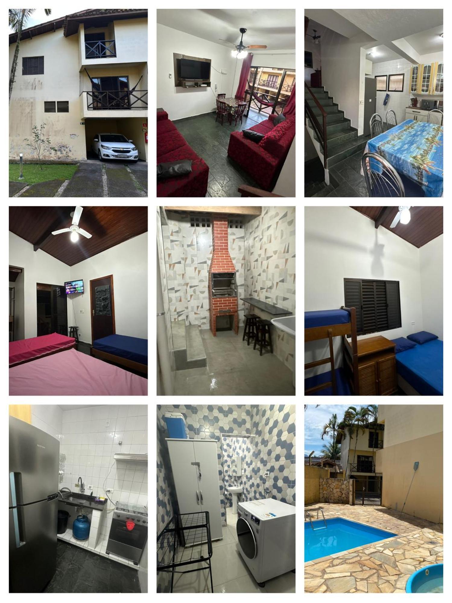 Triplex Piscina Churrasqueira Lava E Seca Wi-Fi E 2 Tvs Em Condominio Com 90M2 No Centro De Ubatuba Ngoại thất bức ảnh